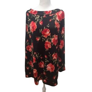 ODDY Rose Floral‎ Long Sleeve Top  Size XL